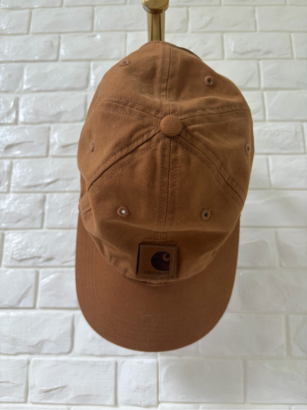 Carhartt Men's Brown Canvas Baseball Cap with Front Logo Patch